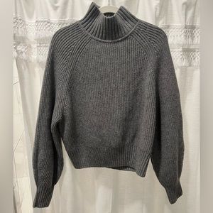 Gray knit sweater